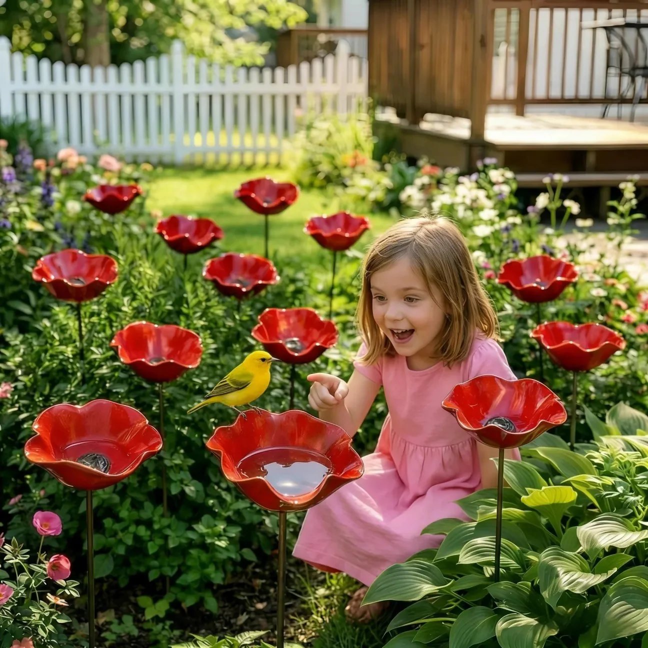 BlomKälla™ – Botanisk Vattenstation för Fåglar, Bin & Fjärilar