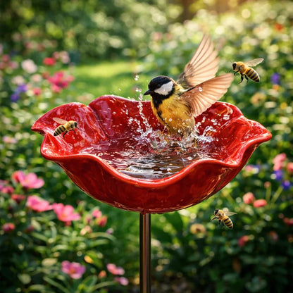 BlomKälla™ – Botanisk Vattenstation för Fåglar, Bin & Fjärilar
