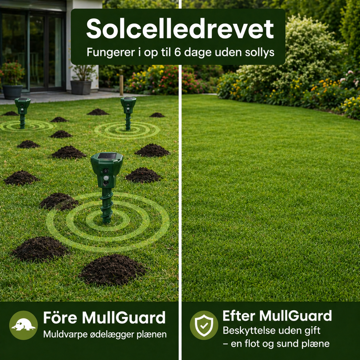 MaroSkydd™ - Håller mullvadar borta utan gift eller fällor