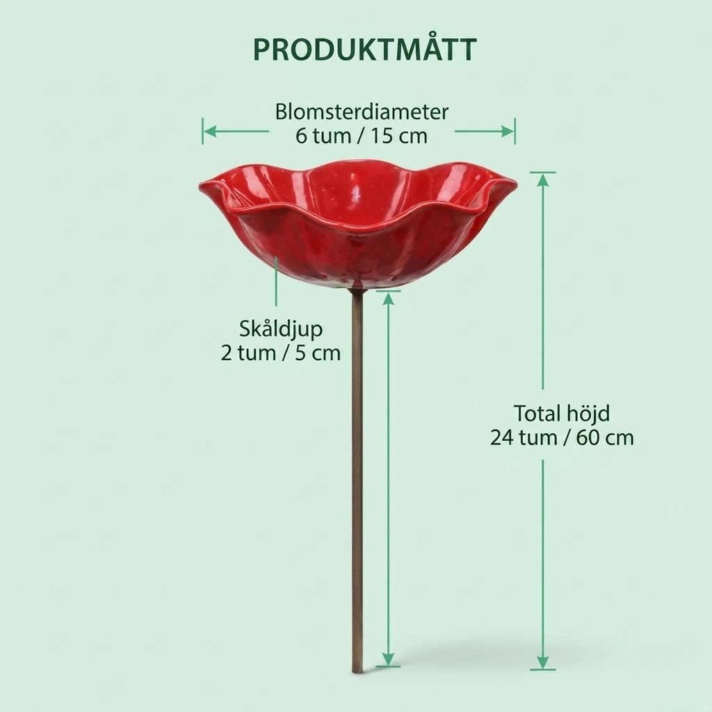 BlomKälla™ – Botanisk Vattenstation för Fåglar, Bin & Fjärilar