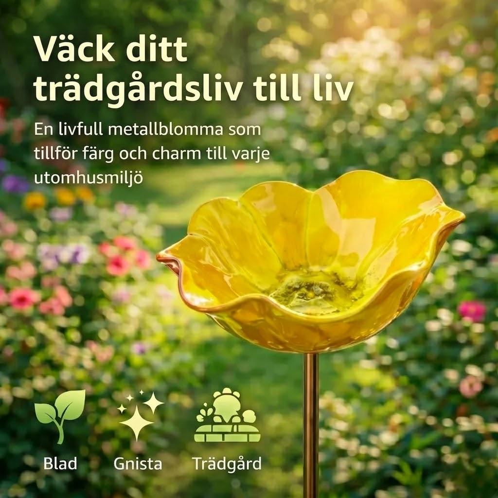 BlomKälla™ – Botanisk Vattenstation för Fåglar, Bin & Fjärilar