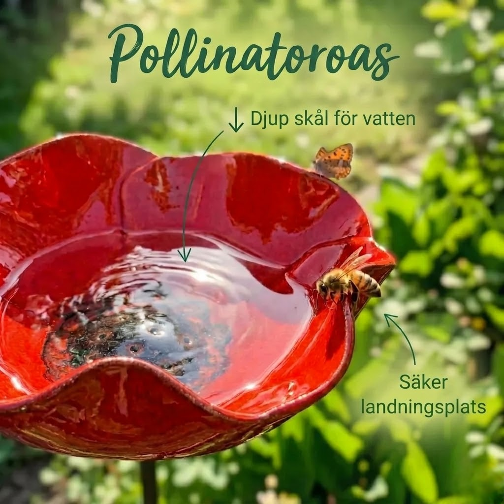BlomKälla™ – Botanisk Vattenstation för Fåglar, Bin & Fjärilar