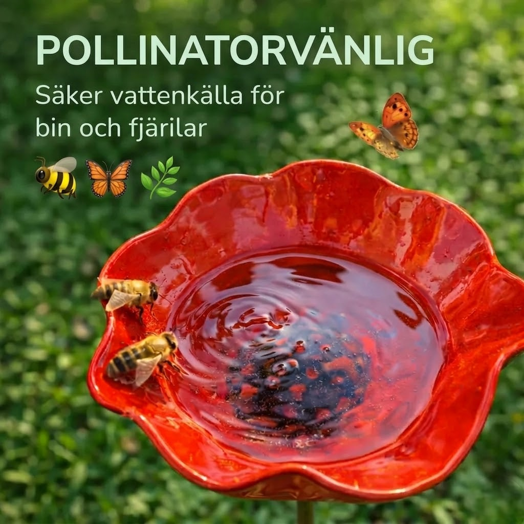BlomKälla™ – Botanisk Vattenstation för Fåglar, Bin & Fjärilar