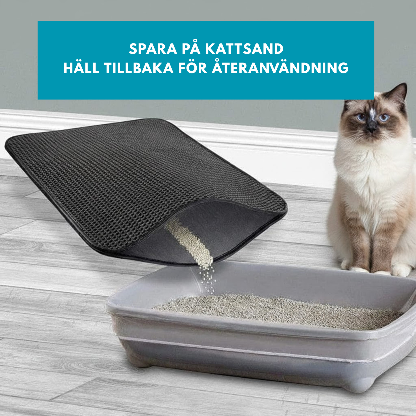 SandStop™ - Haller kattgrus pa sin plats